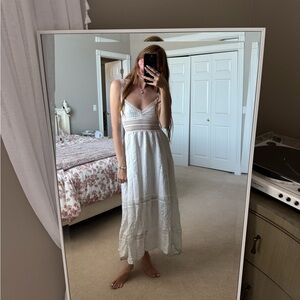 White Lace-Trimmed Dress